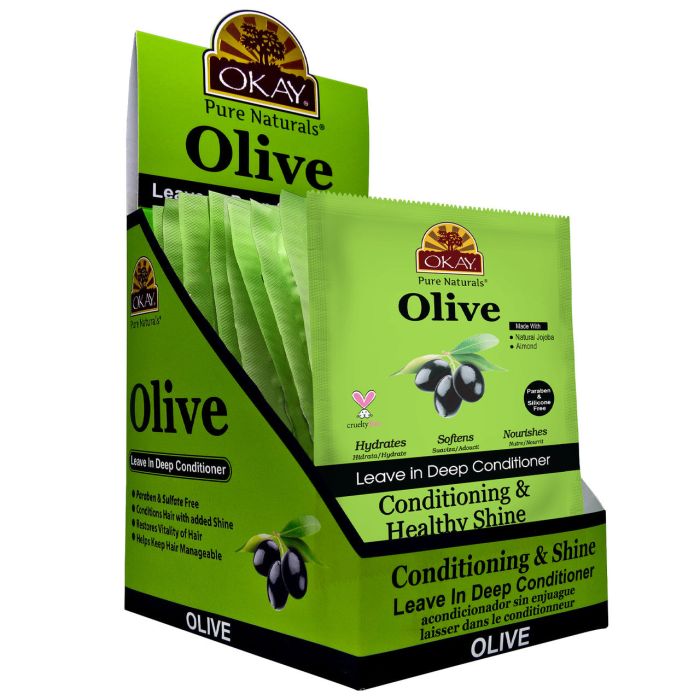 OKAY Pure Naturals Olive Oil Leave In Conditioner 1.5oz / 44ml - supplemynts.com