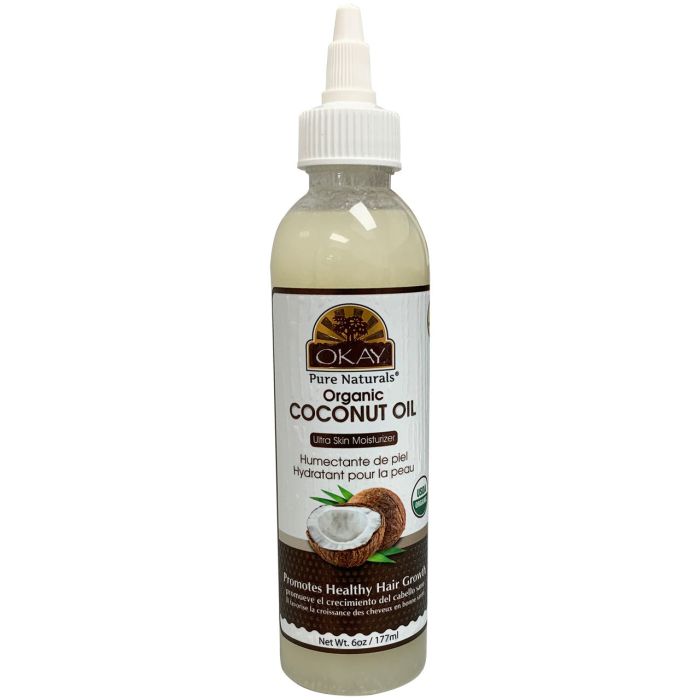OKAY Pure Naturals Organic Coconut Oil Hair & Skin 6oz - supplemynts.com