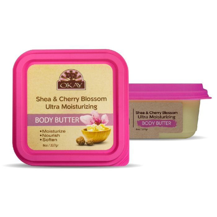 OKAY Pure Naturals Shea Cherry Blossom Moisturizing Body Butter 7oz - supplemynts.com