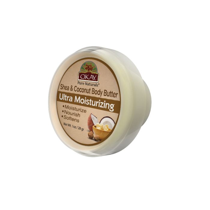 OKAY Pure Naturals Shea Coconut Body Butter Moisturizing 1oz / 30gr - supplemynts.com