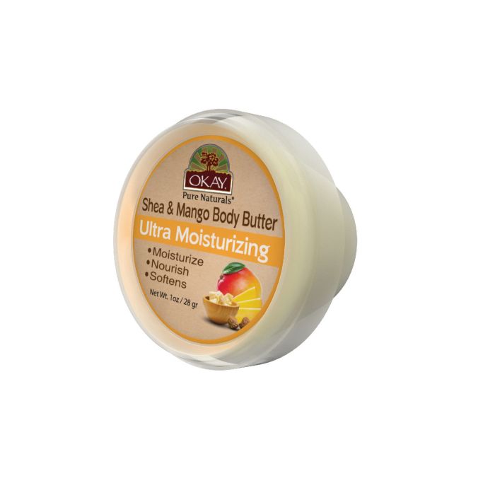 OKAY Pure Naturals Shea & Mango Ultra Moisturizing Body Butter 1oz - supplemynts.com
