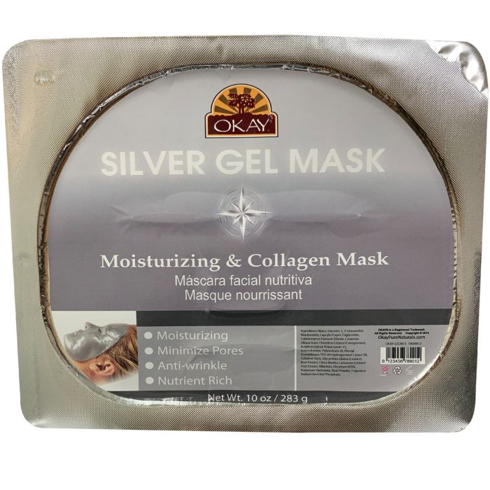 OKAY Pure Naturals Silver Gel Mask 2.47 OZ Collagen Boost - supplemynts.com