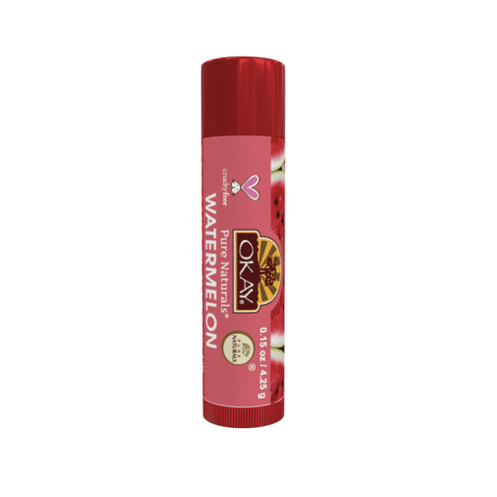 OKAY Pure Naturals Watermelon Organic Flavored Lip Balm 0.15oz / 5.g - supplemynts.com