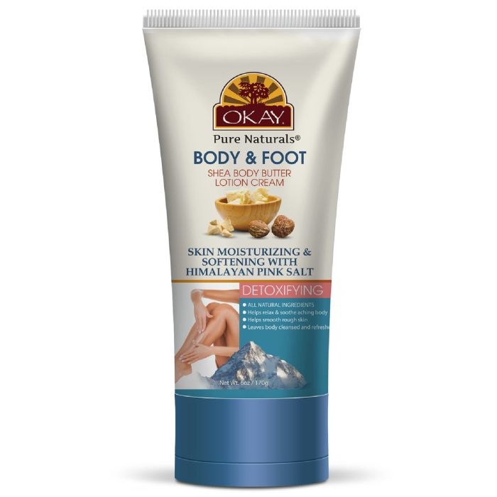 OKAY Shea Butter & Pink Himalayan Salt Body & Foot Lotion 6oz / 43gr - supplemynts.com