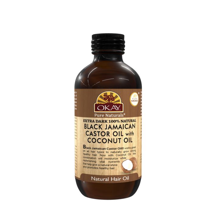 OKAY Xtra Dark Black Jamaican Castor Oil Coconut Oil 4oz / 118ml - supplemynts.com