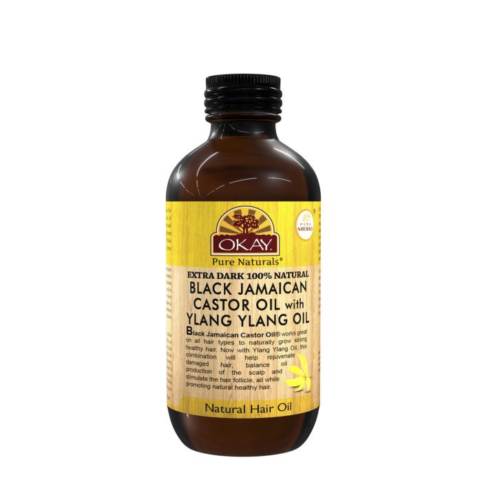 OKAY Xtra Dark Black Jamaican Castor Oil Ylang Ylang Oil 4oz / 118ml - supplemynts.com