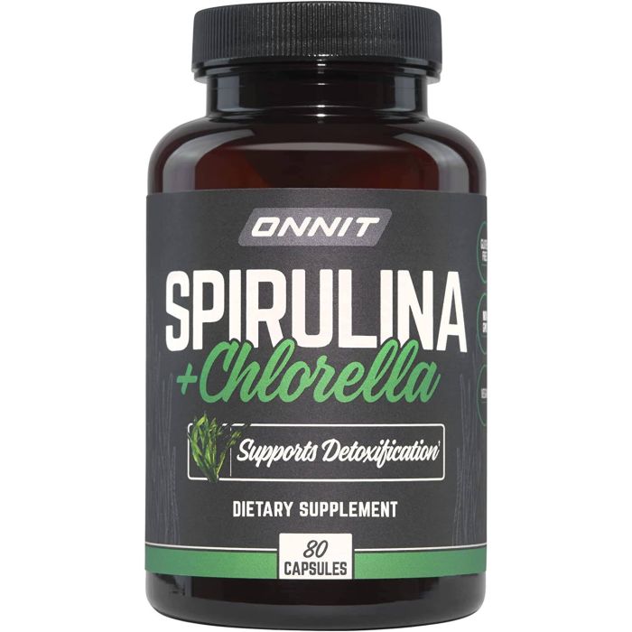Onnit Spirulina And Chlorella Detoxification Support 80 Cap Supplement - supplemynts.com