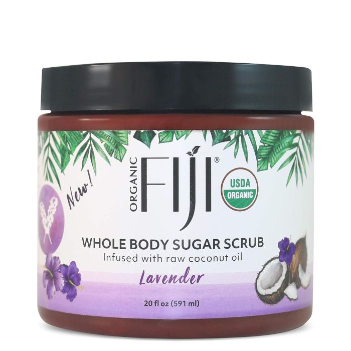 Organic Fiji Lavender Organic Raw Coconut Oil Infused Sugar Scrub 20oz - supplemynts.com