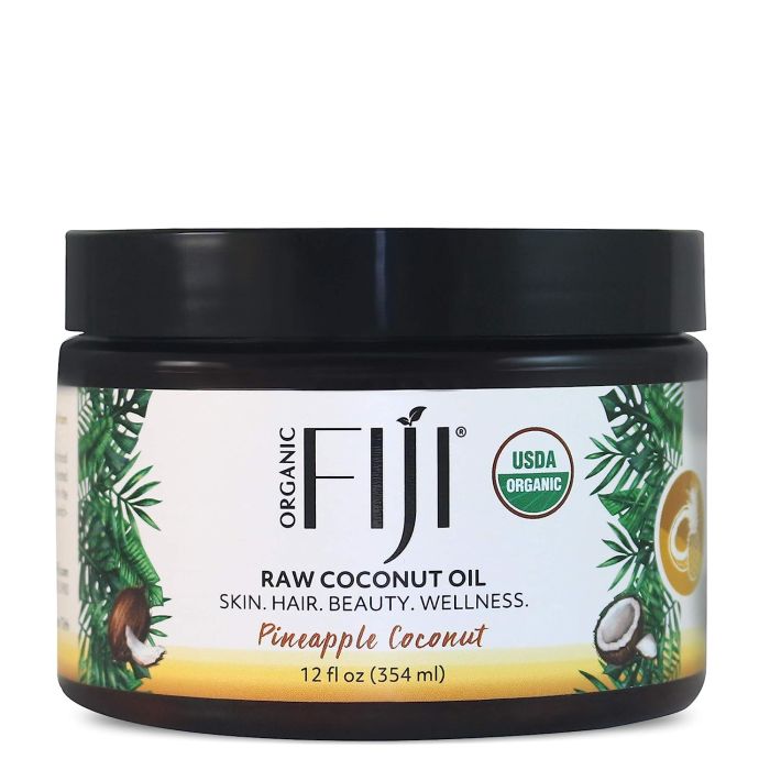 Organic Fiji Organic Raw Coconut Oil Whole Body Pineapple 12 Oz - supplemynts.com