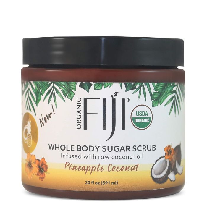 Organic Fiji Pineapple Organic Coconut Oil Infused Sugar Scrub 20 Oz - supplemynts.com
