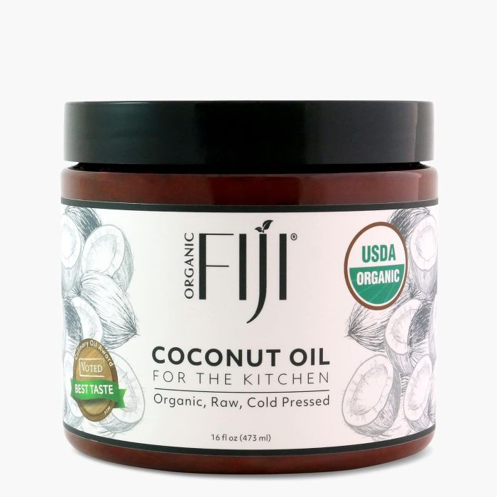 Organic Fiji Raw Extra Virgin Cold Pressed Cooking Coconut Oil 16 Oz - supplemynts.com