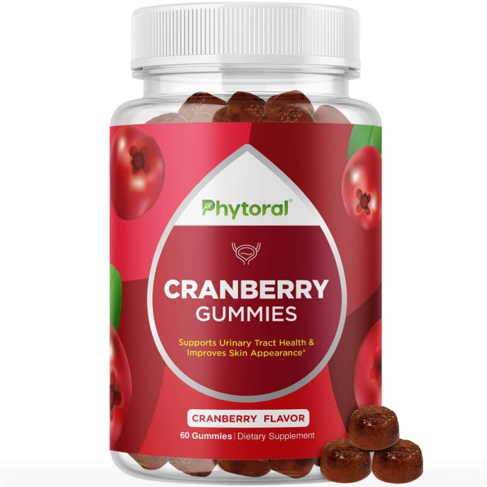 Phytoral Cranberry 60 Gummies Urinary Tract Support Supplement - supplemynts.com