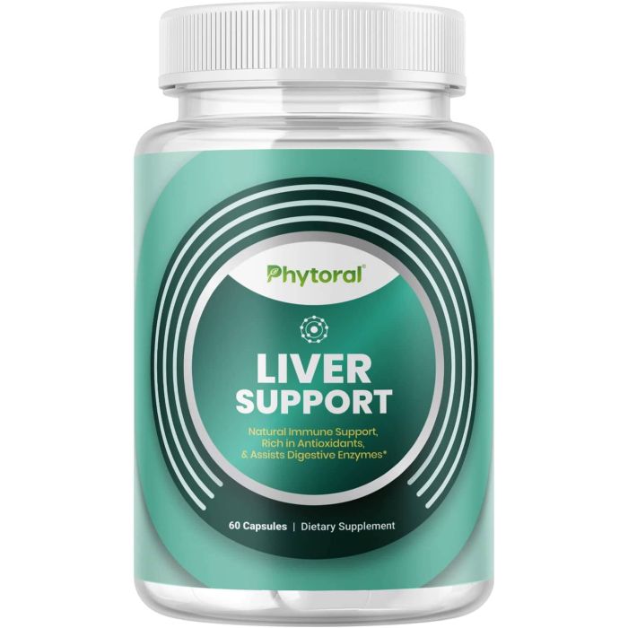 Phytoral Liver Support 60 Caps Zinc Oxide Immunity Support Supplement - supplemynts.com