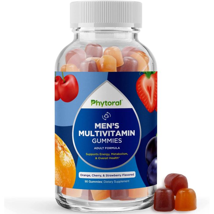 Phytoral Mens Multivitamin Flavored 90 Gummies Zinc Immune Support - supplemynts.com