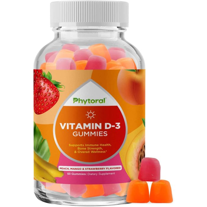Phytoral Vitamin D3 Gummies 60 Flavored Immune Support Supplement - supplemynts.com