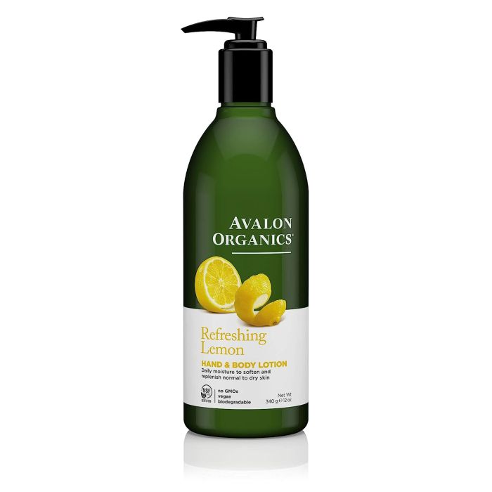 Plant Based Refreshing Lemon Hand Body Lotion 12 oz Avalon Organics - supplemynts.com