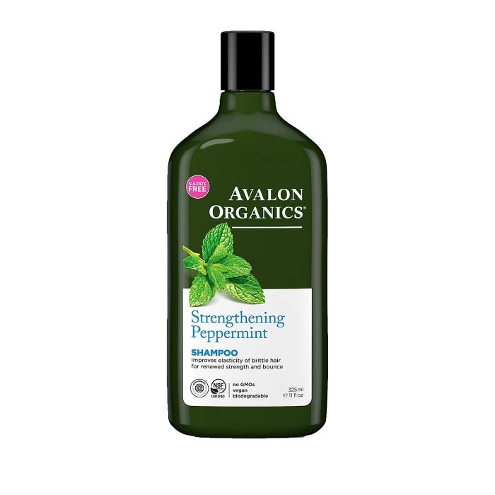Plant Based Strengthening Peppermint Shampoo 11 oz Avalon Organics - supplemynts.com