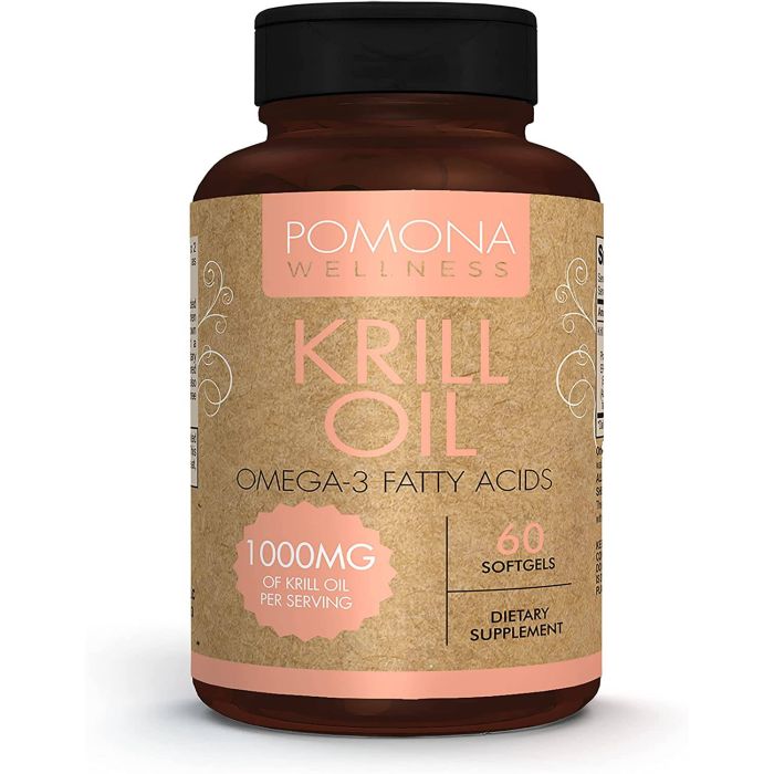 Pomona Wellness Krill Oil Omega 3 Fatty Acids 60 Softgels - supplemynts.com