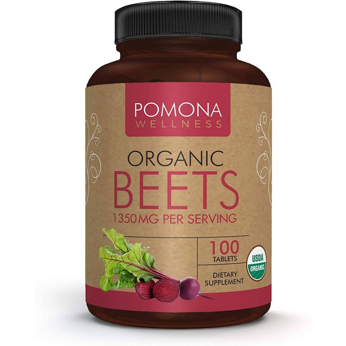 Pomona Wellness Organic Beets Health Support Supplement 100 Caps - supplemynts.com