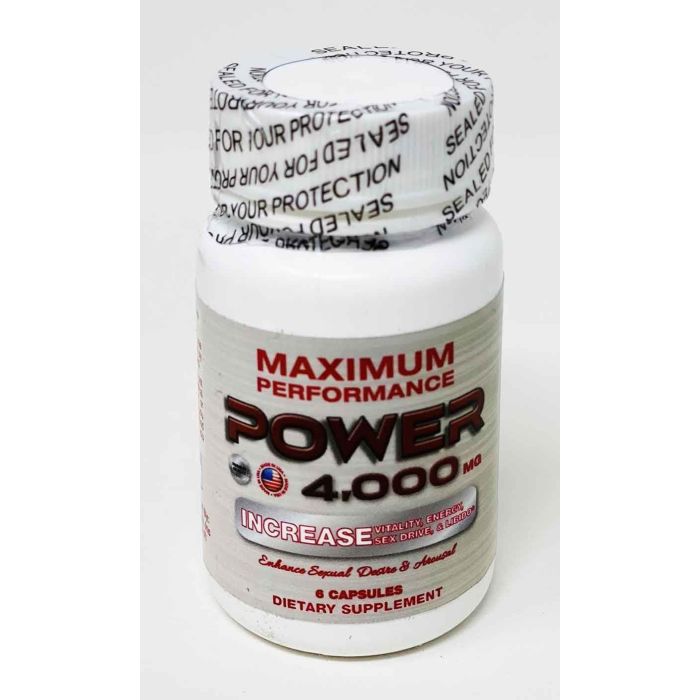 Power 4000 Dietary Male Sexual Supplement 6 Pills Bottle - supplemynts.com