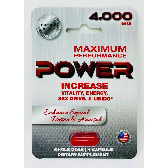 Power 4000 Mg Dietary Male Sexual Supplement Red Pill - supplemynts.com