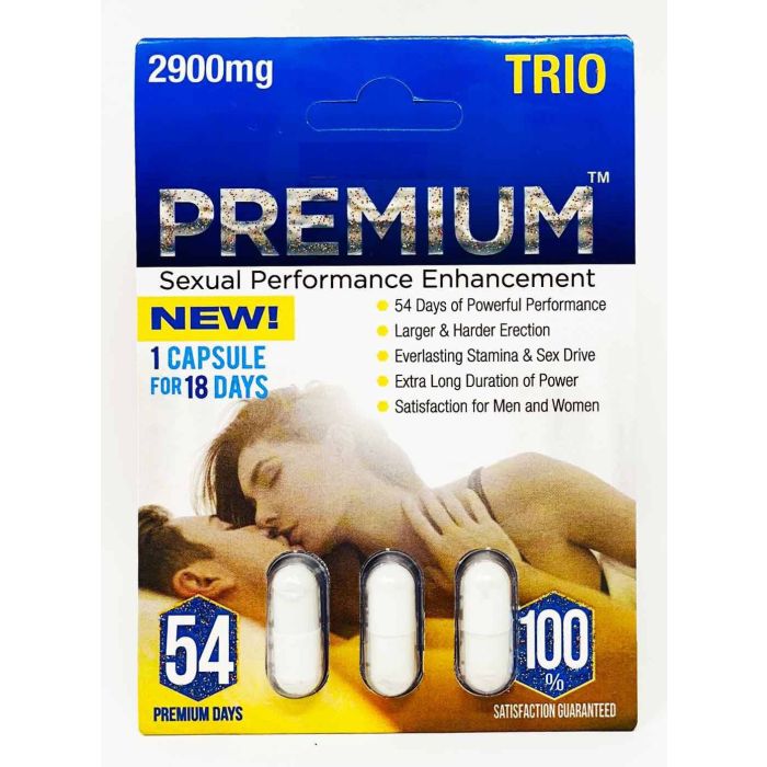 Premium 2900mg Trio 54 Days Male Sexual Enhancement 3 Pills - supplemynts.com