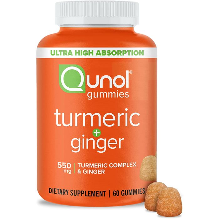 Qunol Turmeric Curcumin Complex 50g Ginger 550mg 60 Gummies - supplemynts.com