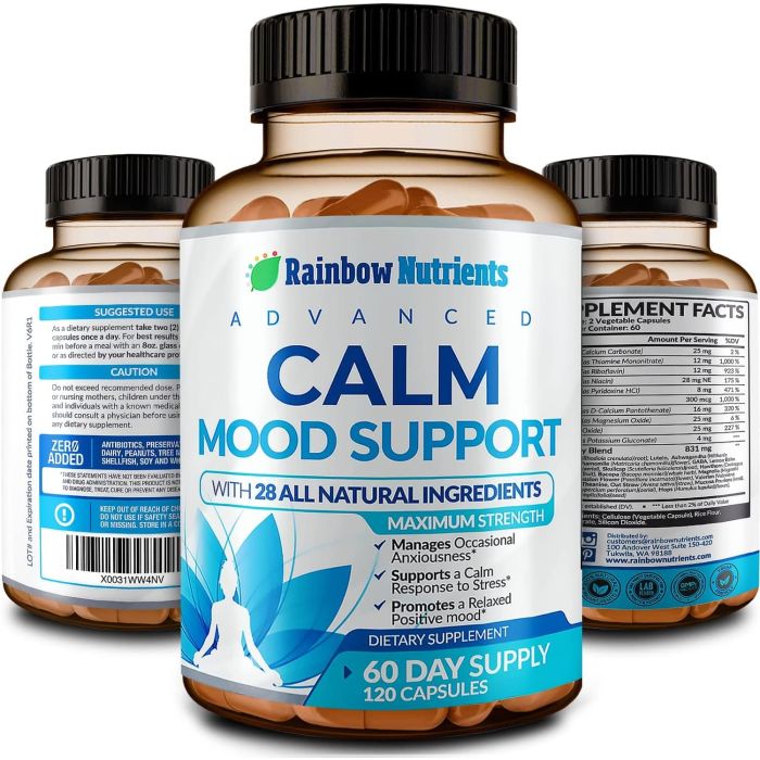 Rainbow Advanced Calm Mood Support 28 Natural Ingredients 120 Caps - supplemynts.com