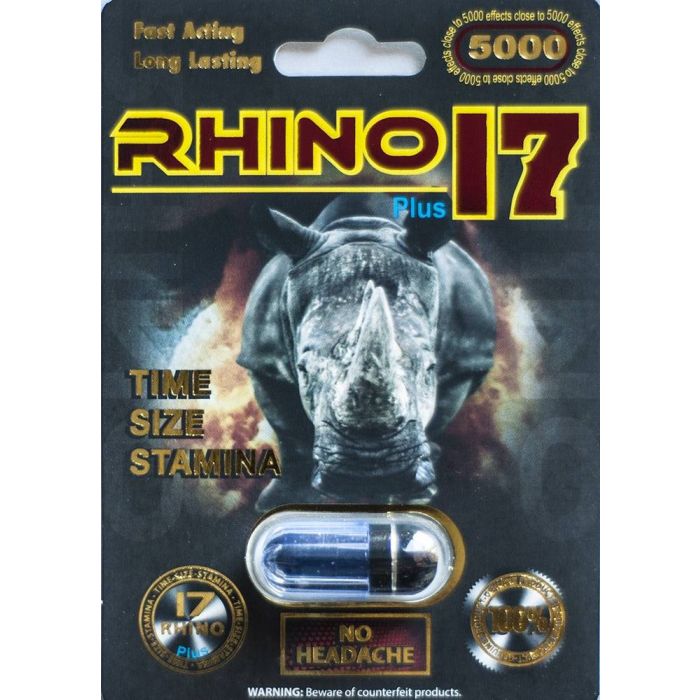 Rhino 17 5000 Black Pill Male Enhancement - supplemynts.com