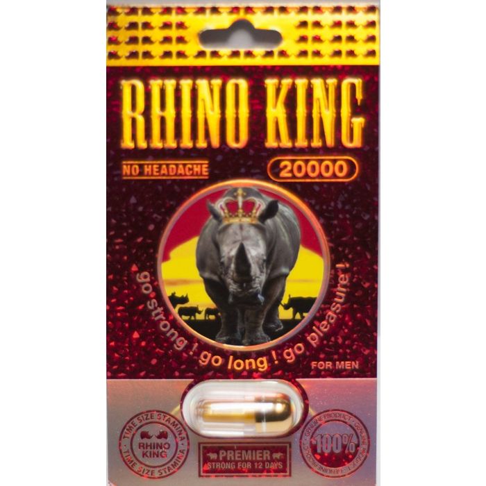 Rhino King 20000 Premier Gold Male Enhancement Pill For 12 Days - supplemynts.com