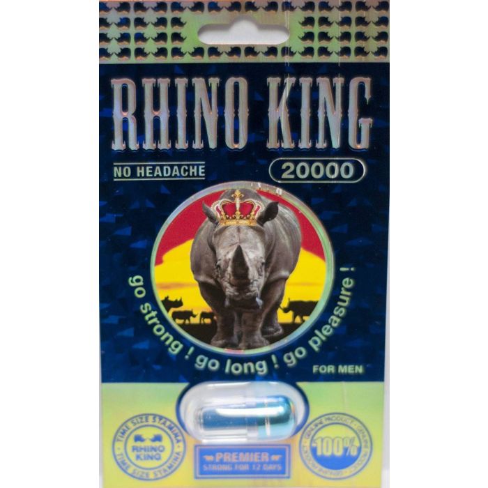 Rhino King 20000 Premier Strong Pill For 12 Days Male Enhancement - supplemynts.com