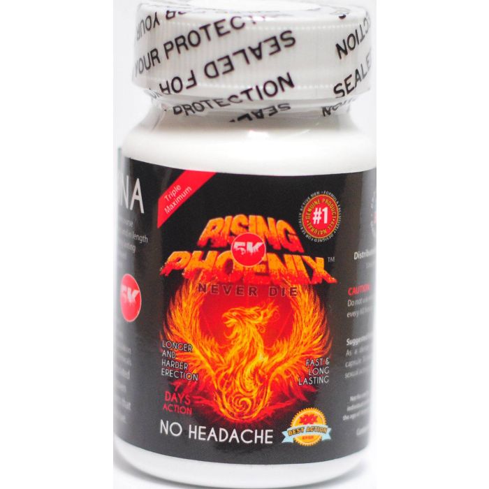 Rising Phoenix 5k Pill Sexual Enhancement 6 Capsules Bottle - supplemynts.com