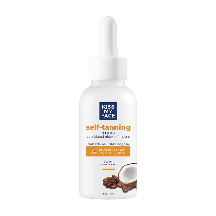 Self Tanning Drops 1 Oz Kiss My Face Natural Looking Tan Vegan - supplemynts.com