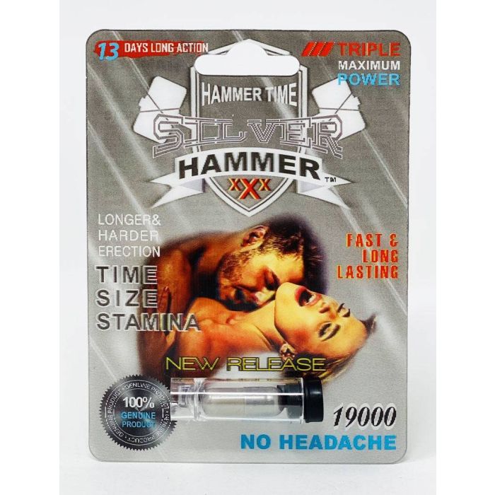 Silver Hammer 19000 Triple Maximum Power Male Enhancer Pill - supplemynts.com