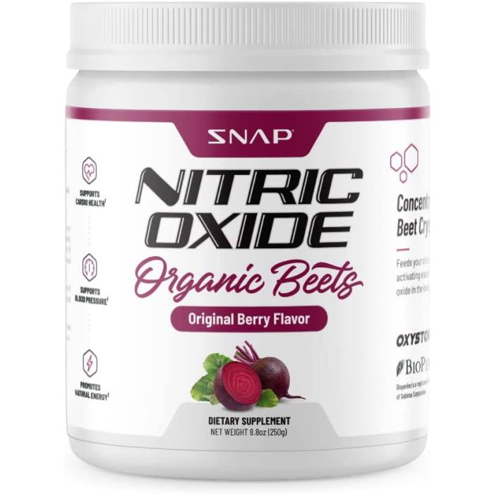 Snap Nitric Oxide Organic Beets Blood Pressure Support Powder - supplemynts.com