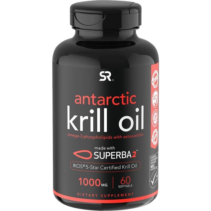 Sr Antarctic Krill Oil Superba 2 Omega-3 Fatty Acid 60 Softgels - supplemynts.com
