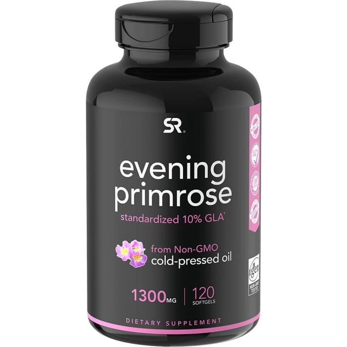 Sr Evening Primrose Cold Pressed Oil 120 Softgels Gluten Free - supplemynts.com