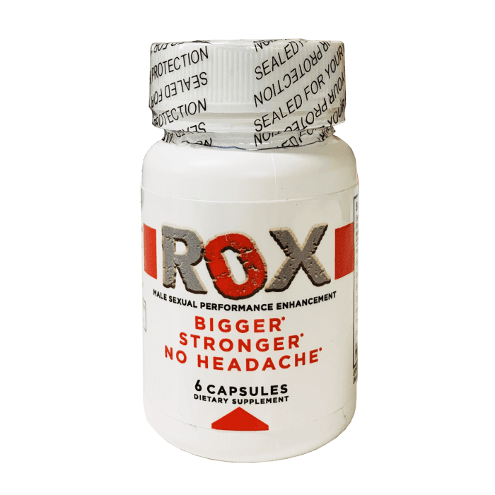 Stiff Rox Male Sexual Performance Enhancer Pill 6 Count Bottle - supplemynts.com