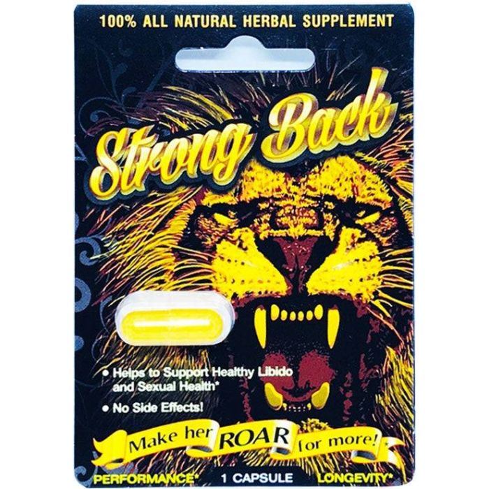 Strong Back Performance Power Longevity Male Enhancement Pill - supplemynts.com
