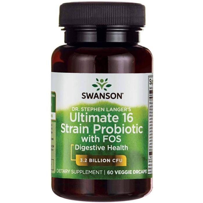 Swanson Dr. Stephen Langer's Ultimate 16 Strain Probiotic Fos 60 Caps - supplemynts.com