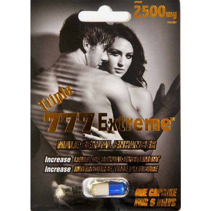 Triple 777 Extreme 2500mg Increase Sexual Excitement Pill 6 Day - supplemynts.com