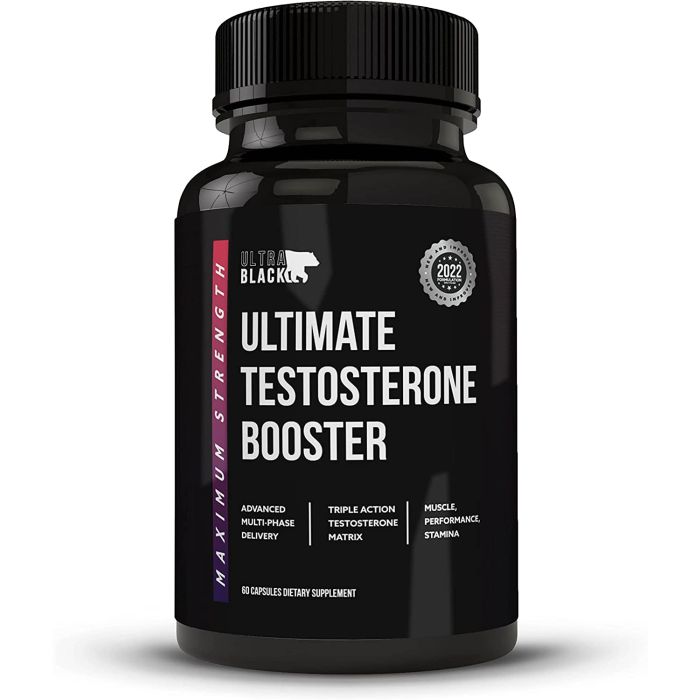 Ultra Black Ultimate Testosterone Max Strength Booster 60 Caps - supplemynts.com