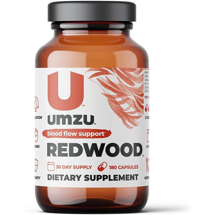Umzu 180 Capsules Redwood Blood Flow Support Nitric Oxide Booster - supplemynts.com