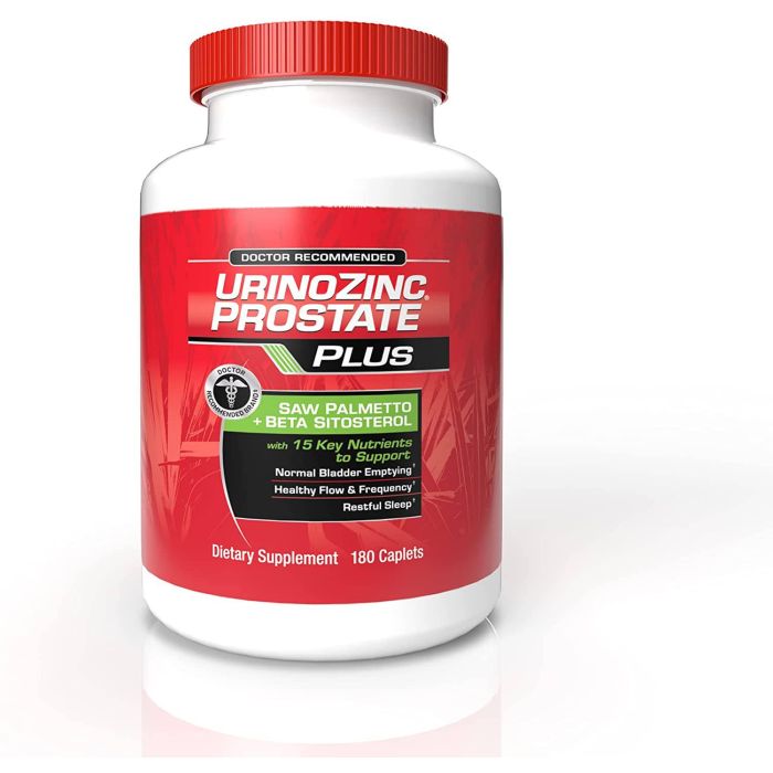 Urinozinc Prostate Plus Saw Palmetto Beta Sistosterol 180 Caps - supplemynts.com