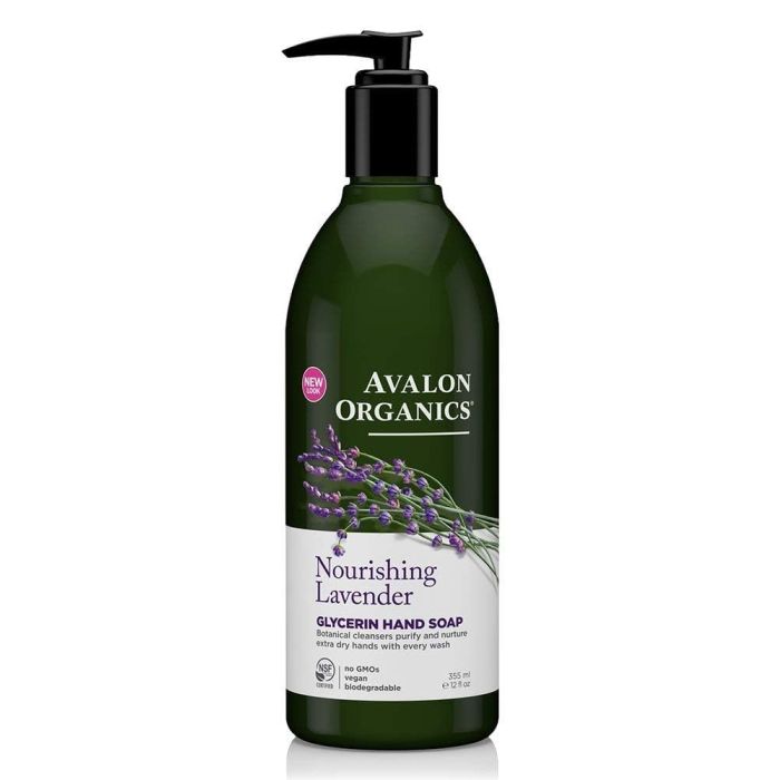 Vegan Glycerin Hand Soap Nourishing Lavender 12 Oz Avalon Organics - supplemynts.com