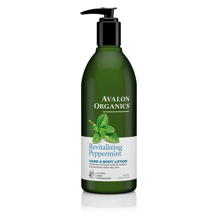 Vegan Hand Body Lotion Revitalizing Peppermint 12 Oz Avalon Organics - supplemynts.com