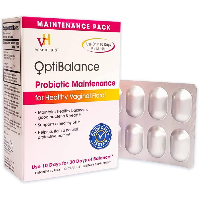 Vh Essentials Optibalance Probiotic Maintenance Vaginal Flora Health - supplemynts.com