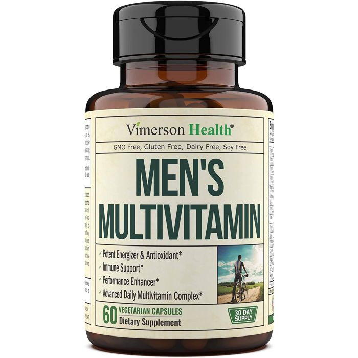 Vimerson Mens Multivitamin Zinc No Iron Vegetarian 60 Pills - supplemynts.com
