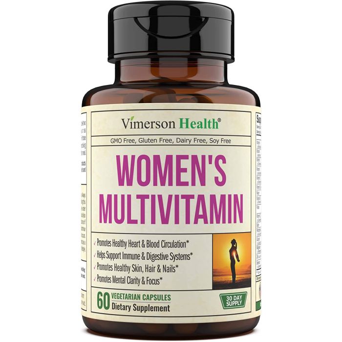 Vimerson Womens Multivitamin Zinc Biotin Calcium Vegetarian 60 Pills - supplemynts.com