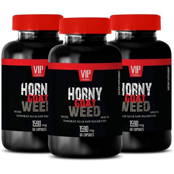 Vip Horny Goat Weed Male Enhancing Pills 3 Bottles - supplemynts.com